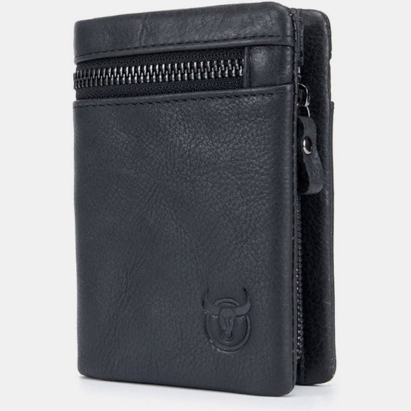 RFID Multifunctional Genuine Leather Bifold Wallet