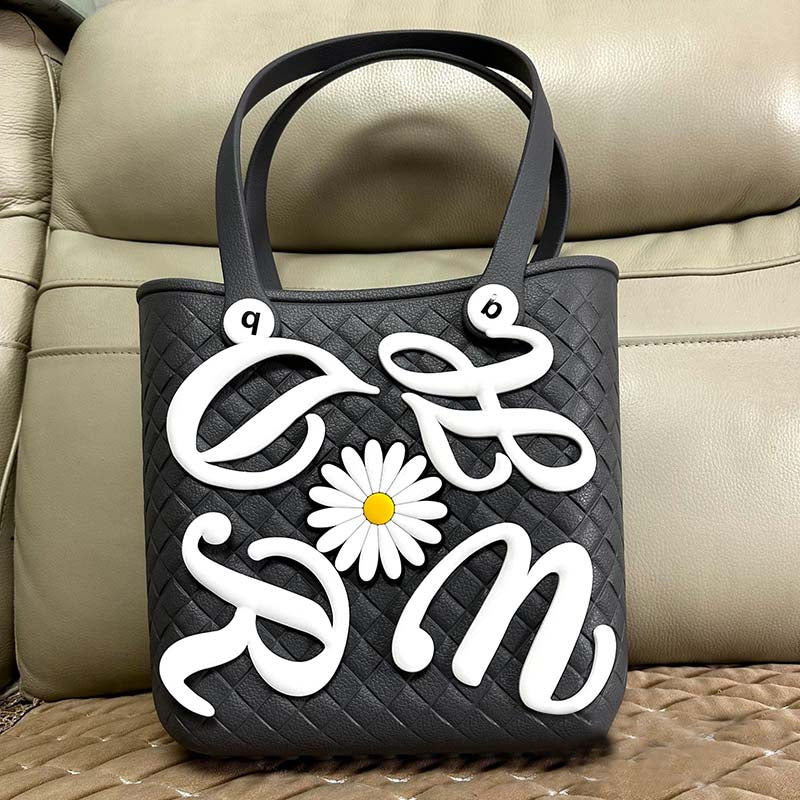 4Pcs DIY Letters Summer Croc Charms Personalized Beach Bag and Handbag Decoration