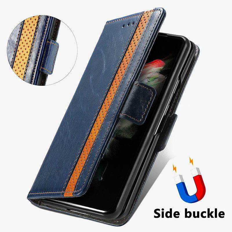 Samsung Fold Series Leather Phone Case Business RFID Case