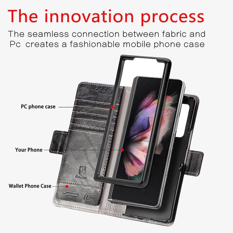 Samsung Fold Series Leather Phone Case Business RFID Case