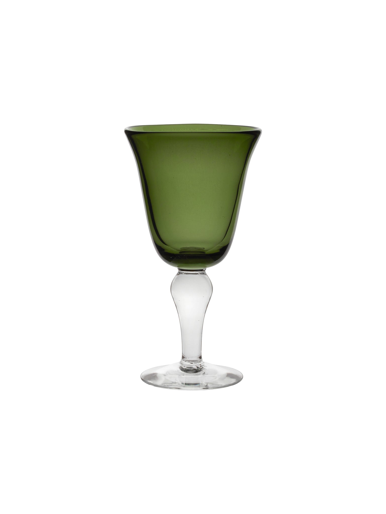 Vintage Retro Italian Forest Green Goblets