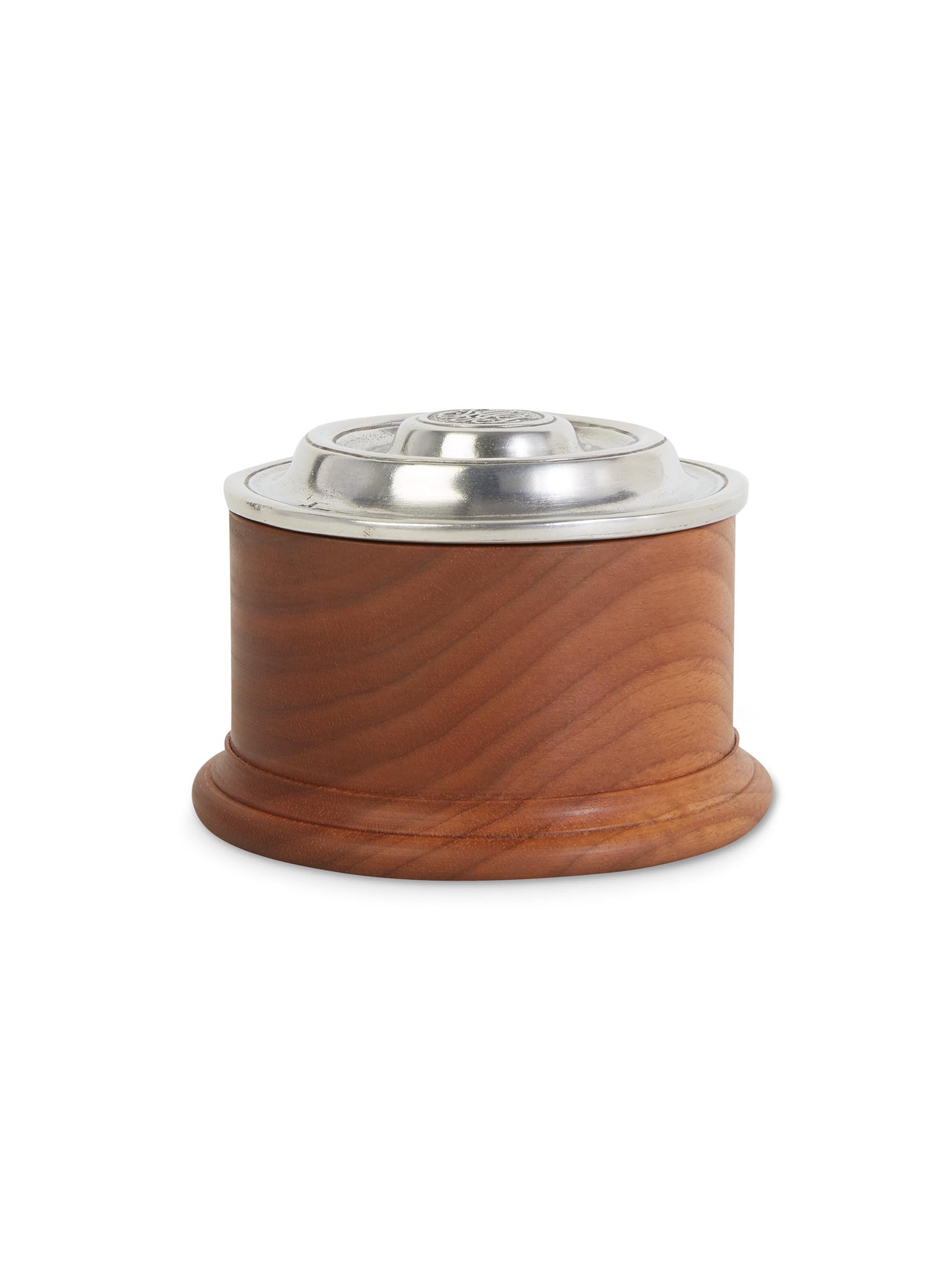 MATCH Pewter Wood Salt Cellar