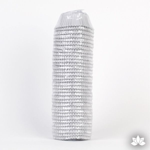  500 Foil Baking Cups - White (Sleeve) 