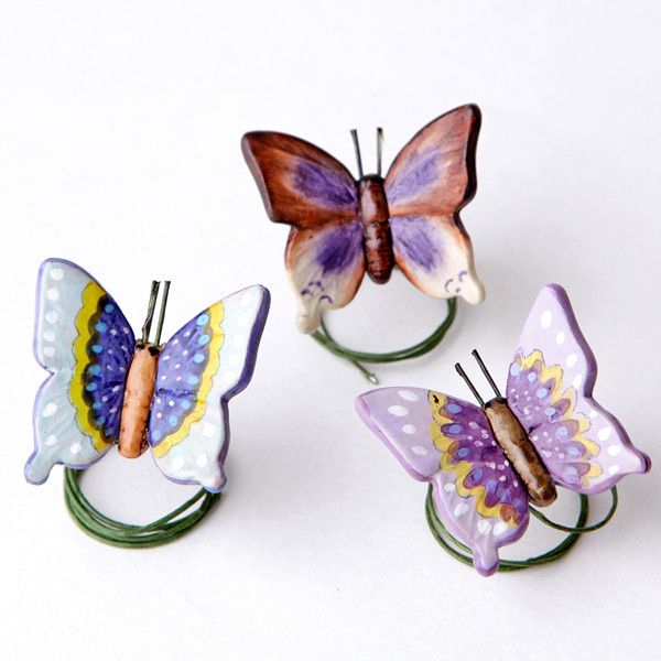  Ceramic Butterflies - Mix Color 