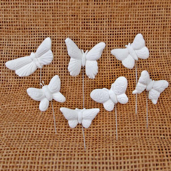  Assorted Small Butterflies - White 