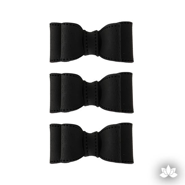  Small Double Loop Bow Tie - Black 