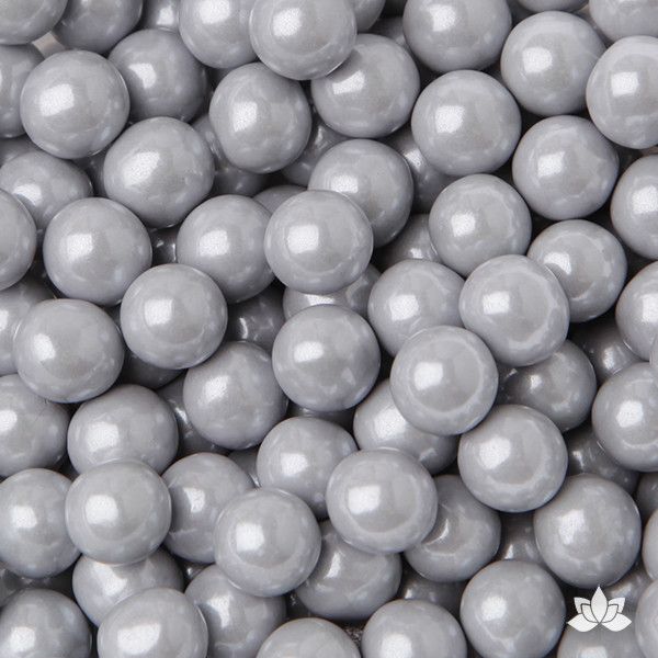  Chocolate Candy Pearls - Silver 9.52mm 