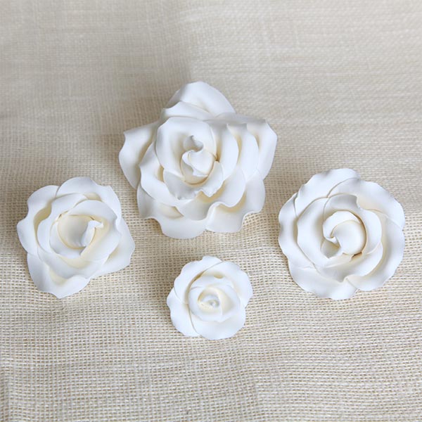  English Garden Roses Mixed Size - White 