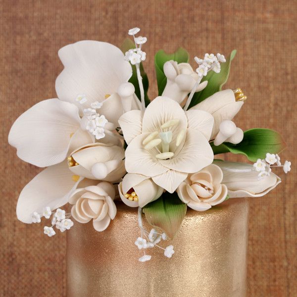  Large Lily Cake Topper - Ivory 