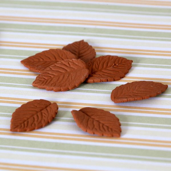  Single Rose Leaves - Chocolate 