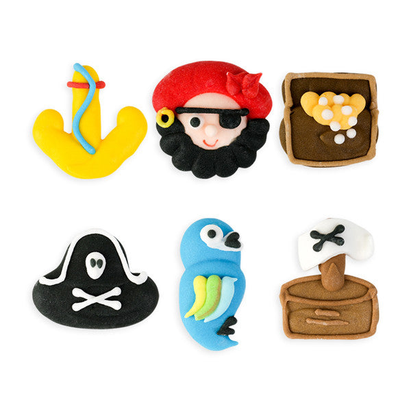  Pirate Set Royal Icing Decorations (Bulk) 