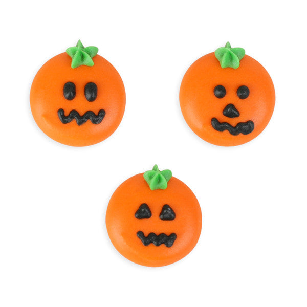  Pumpkin Rounds Royal Icing Decorations (Bulk) 