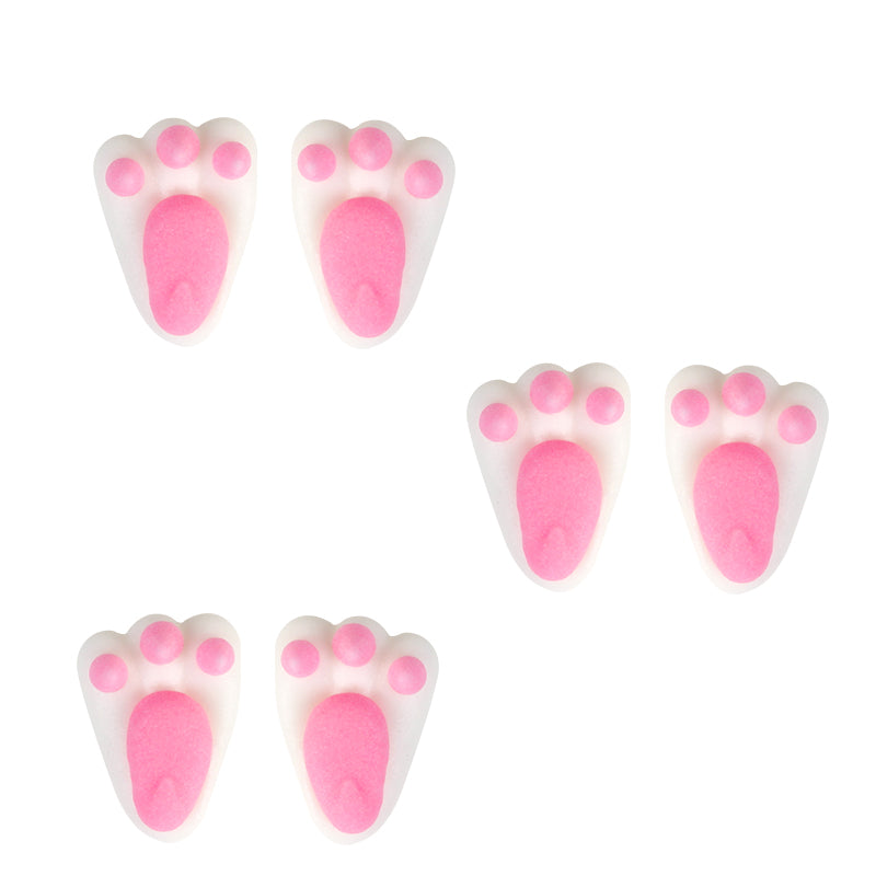  Easter Bunny Feet Royal Icing Decorations (Bulk) 