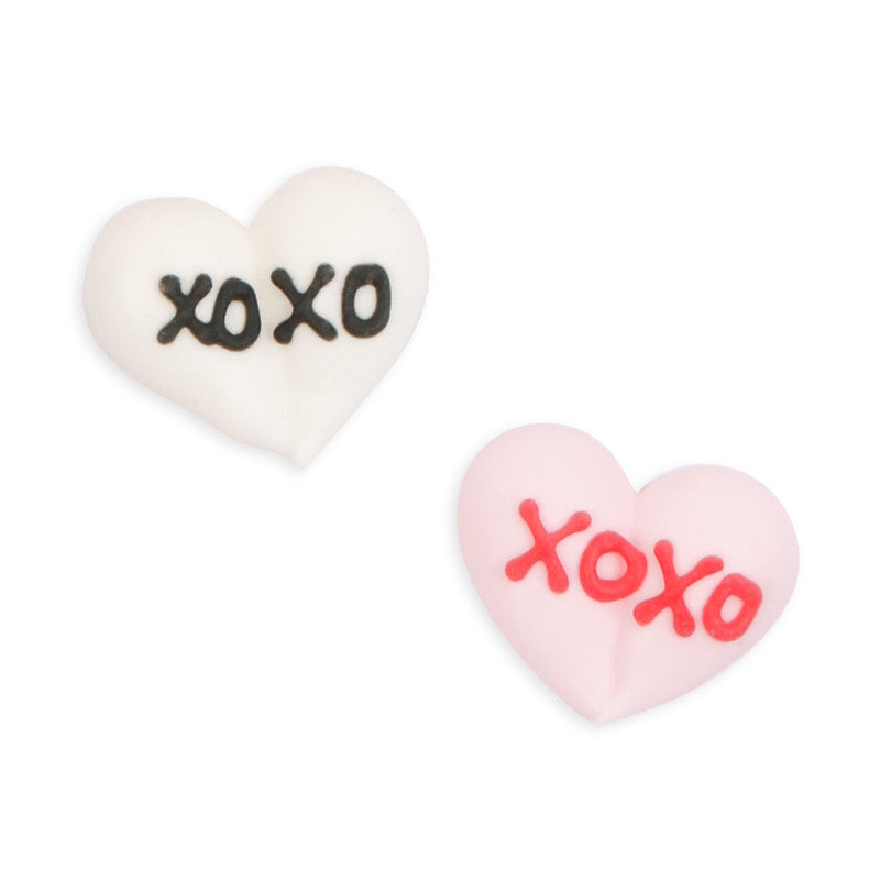  XOXO Hearts Royal Icing Decorations (Bulk) 