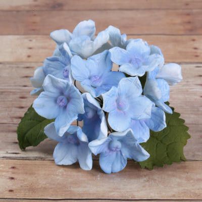  10 Bunches of Hydrangeas and Leaves - Blue 