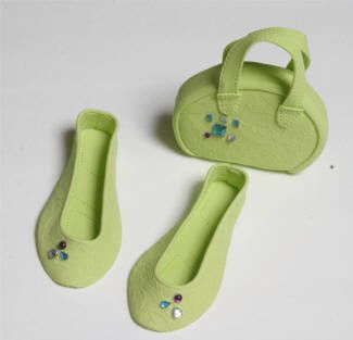  Apple Green Purse and Sandals Set 