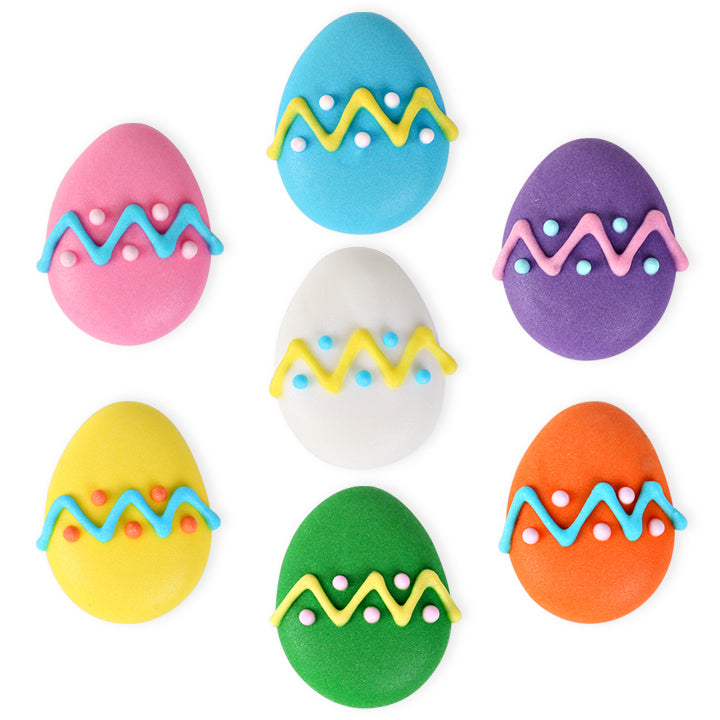  Easter Eggs Royal Icing Decorations (Bulk) 