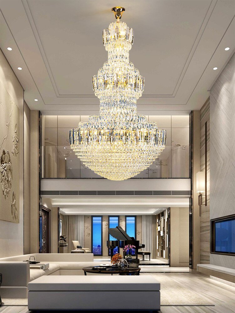 Big Modern Crystal Chandelier European Style Hall Parlor