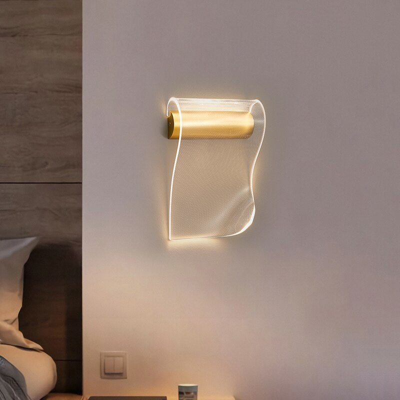 Modern Creative Design Luxury LED Wall Sconce For Bedroom Gold Color For Living Room Light Fixture