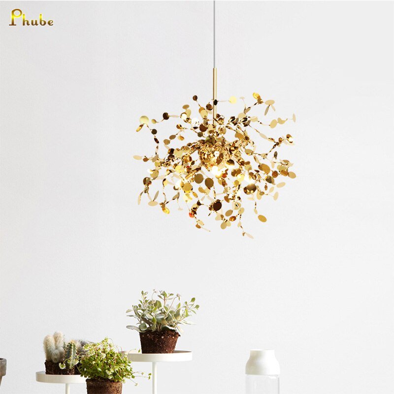 Modern Gold Pendant Lights Led Hanging Lamp For Dining Room Kitchen Lighting Fixtures Home Art Decor Suspension Luminaire