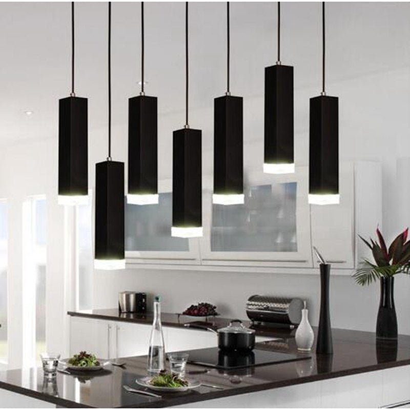 Pendant Lights Modern Kitchen Lamp Dining Room Bar Counter Pendant Lights Kitchen Light Square Tube Spot Lamp