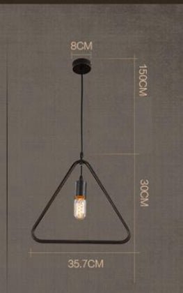 Simple Industrial Metal Structure Lamp Pendant Light For Dining Study Kitchen Island Living Room Suspension Lamp