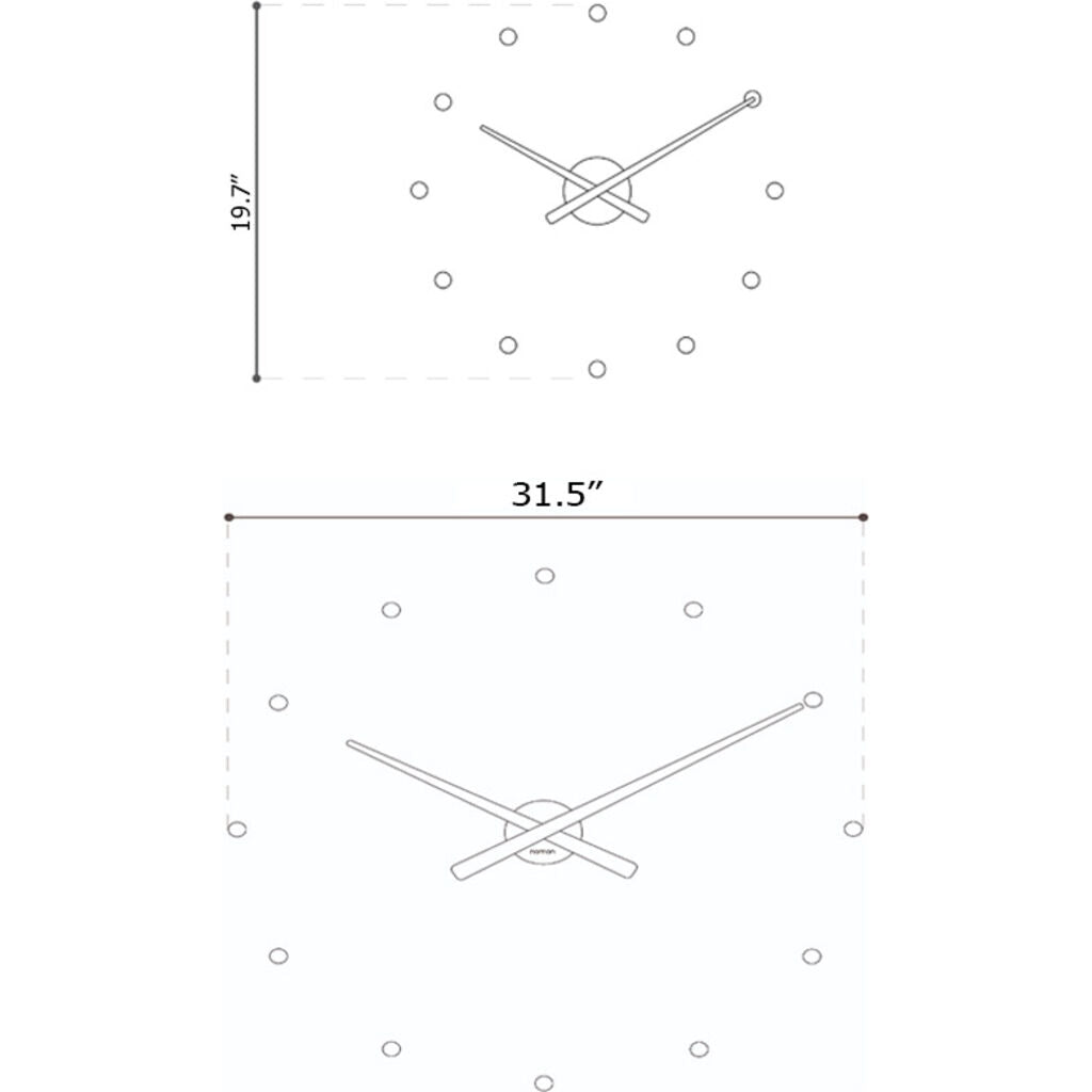 Nomon OJ Numbers Mini Clock