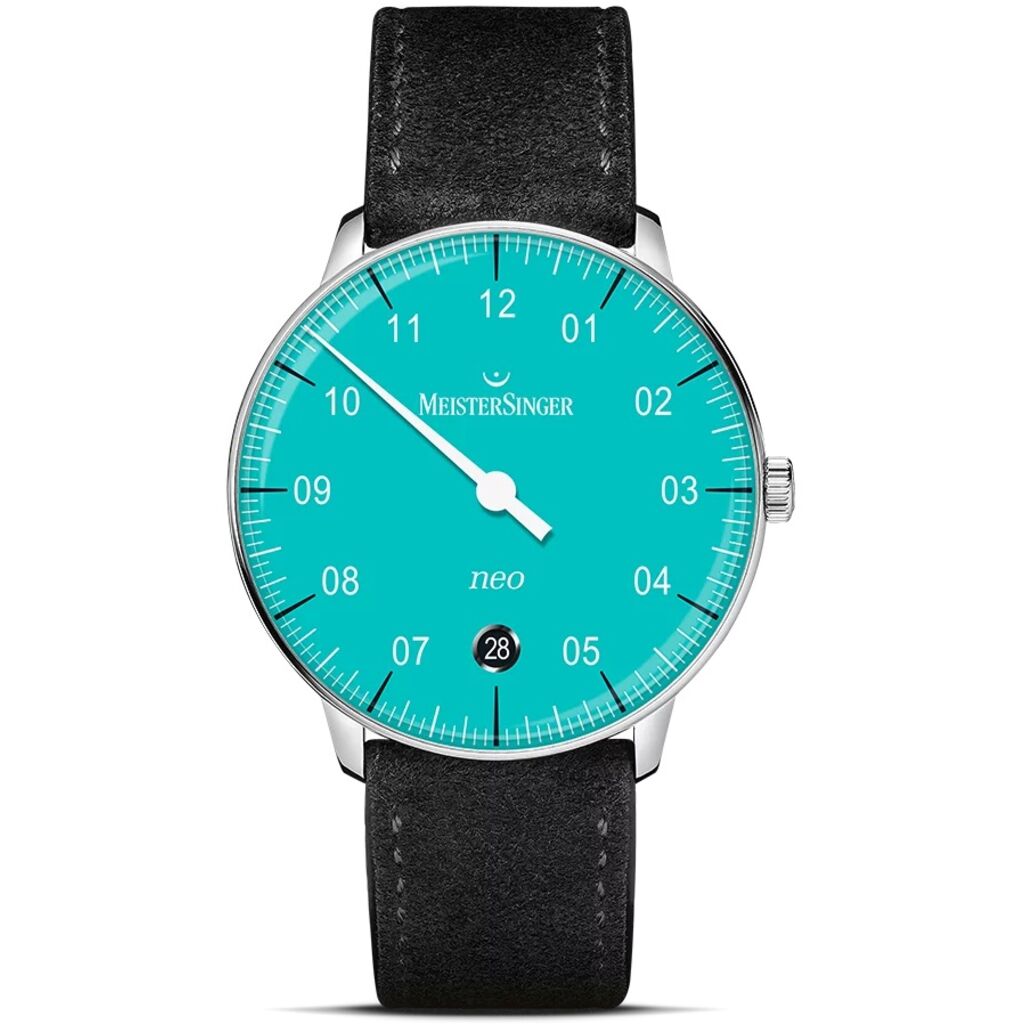 MeisterSinger Neo Watch | 36mm Azure Dial / Velours Black