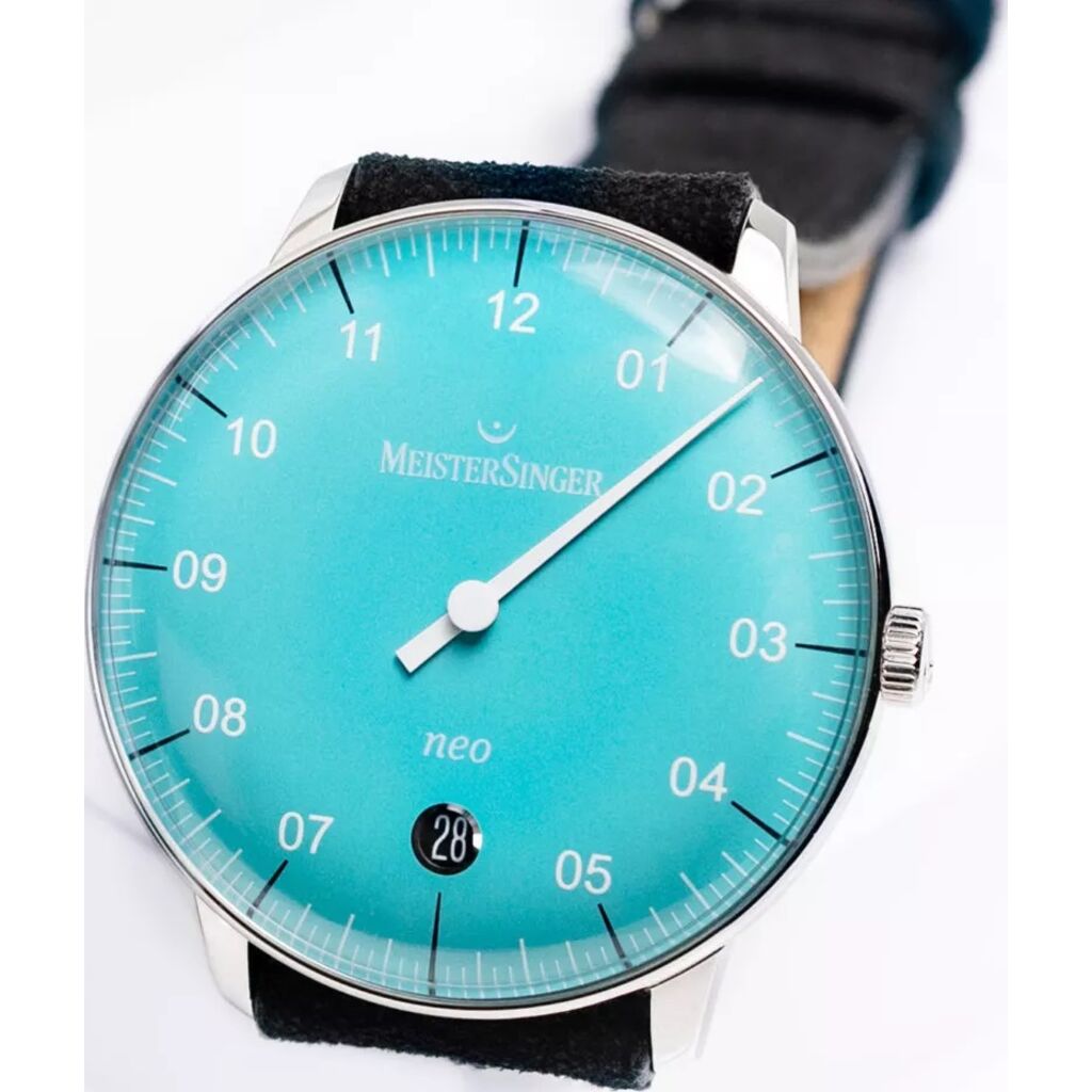 MeisterSinger Neo Watch | 36mm Azure Dial / Velours Black