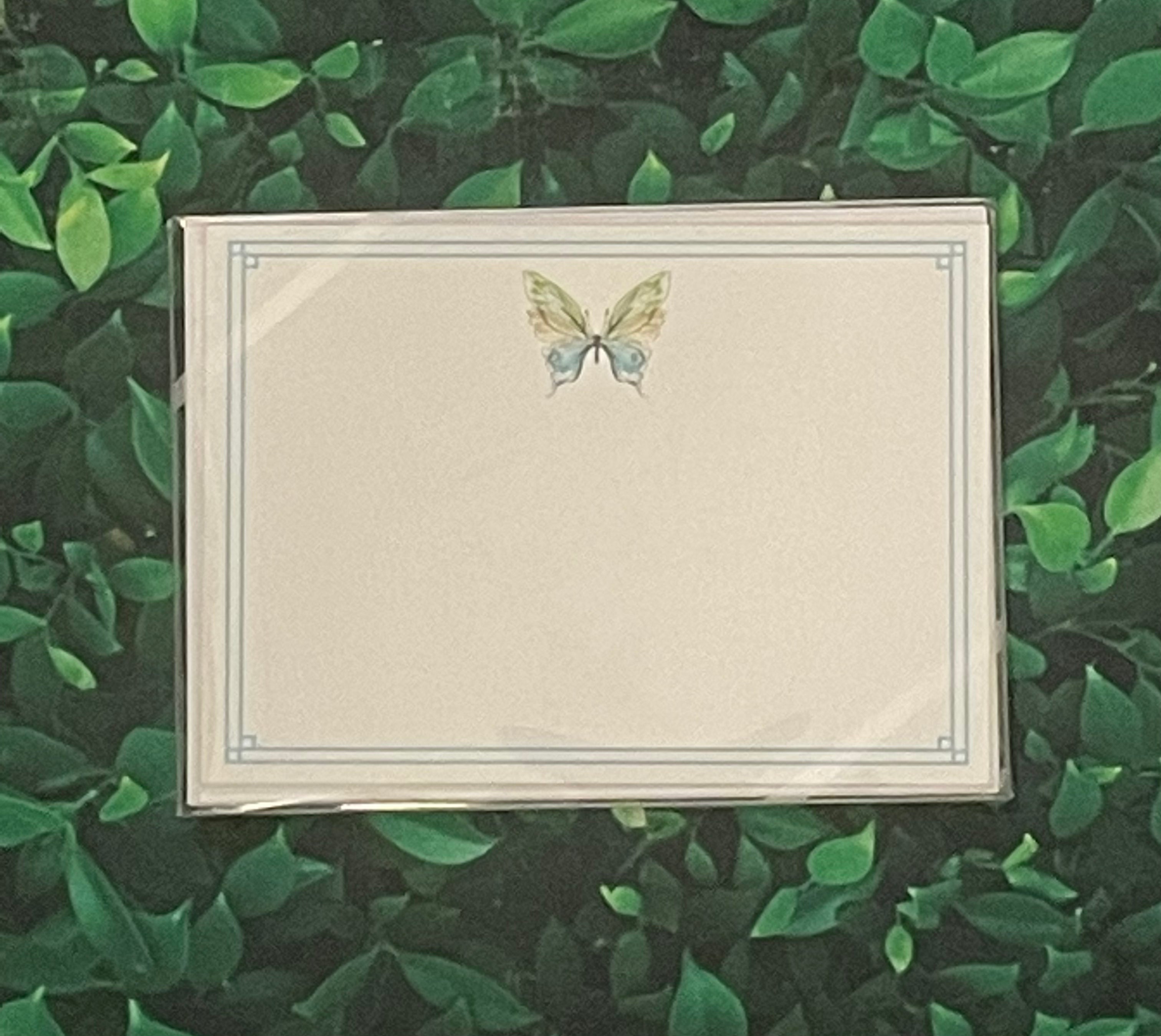 Butterfly with Bluegreen Trim Note Cards