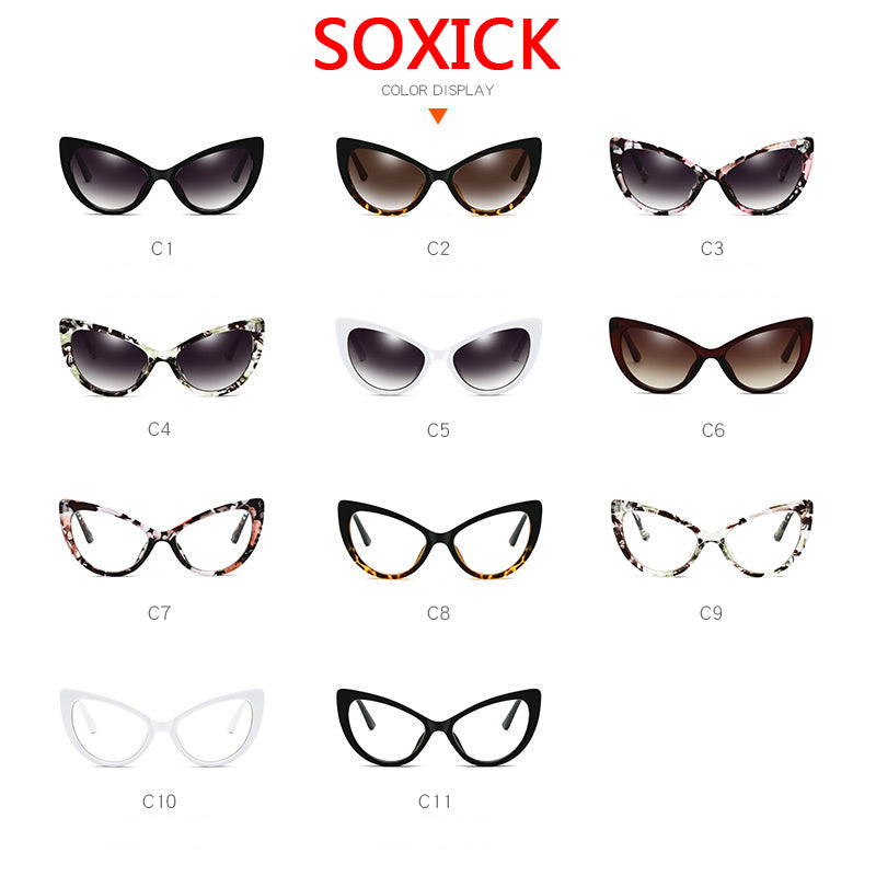 Soxick Trendy Womens Cat Eye Sunglasses with UV Lens