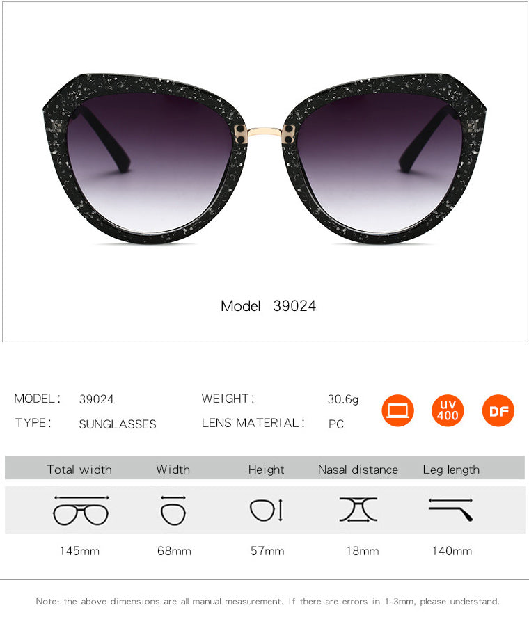 Women’s Trendy Polarized Sunglasses Size Chart