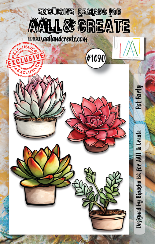 AALL and Create #1090 - A7 Stamp Set - Pot Party