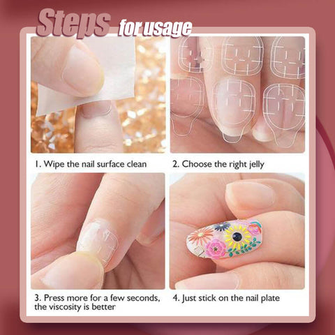 Mysterious Cat Eye Nail Patch with Jelly Gum(24PCS)