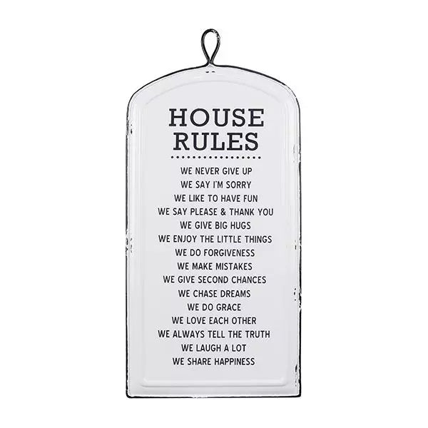 Vintage House Rules Sign