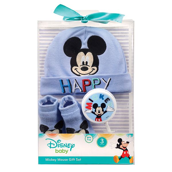 Mickey Mouse Baby Hat and Socks Gift Set