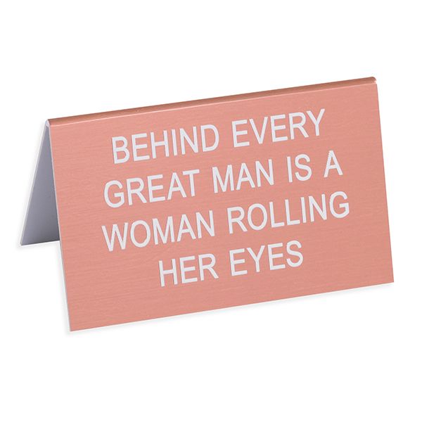 Rolling Her Eyes Funny Desk Sign