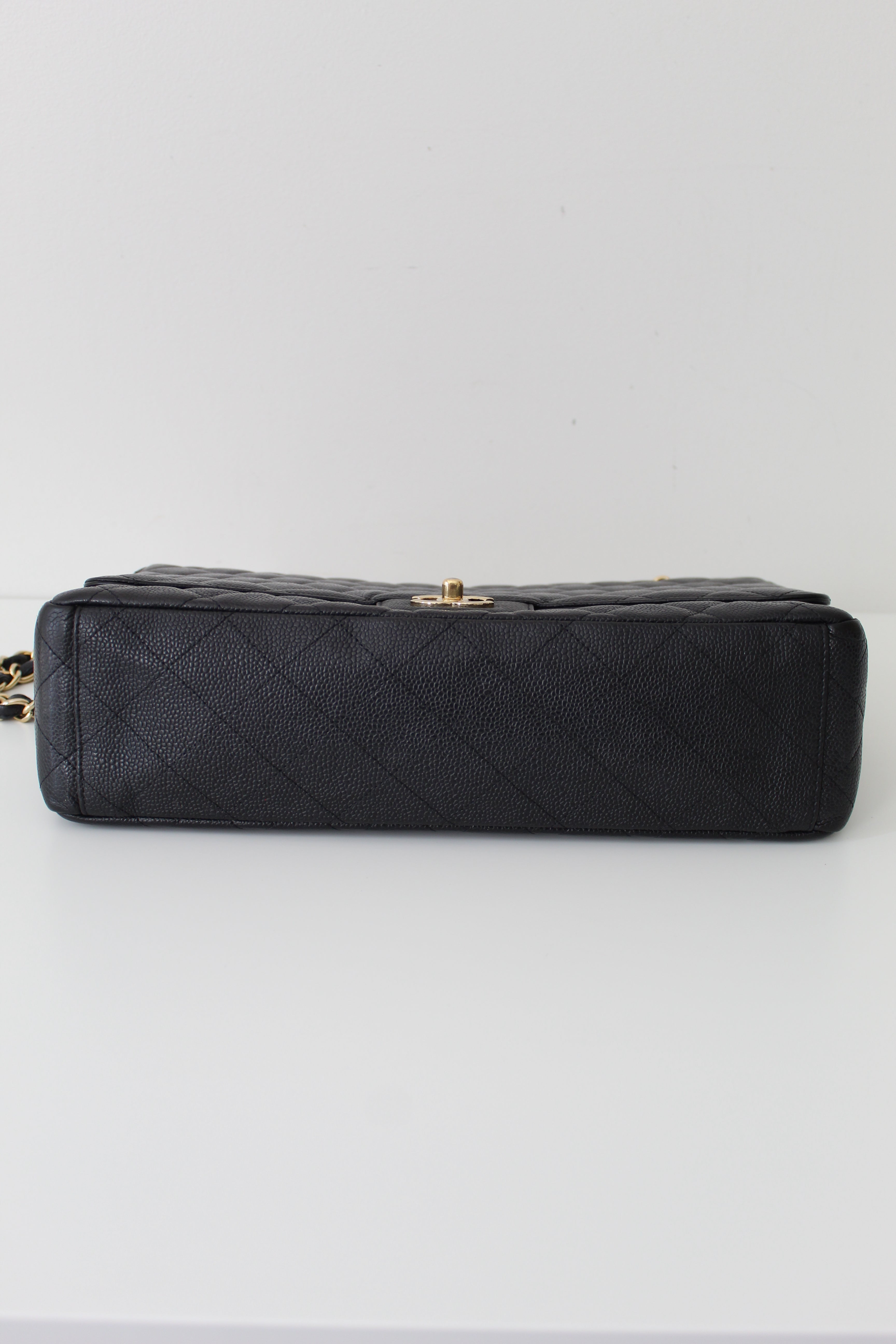 Chanel Classic Single Flap Bag Quilted Caviar Maxi