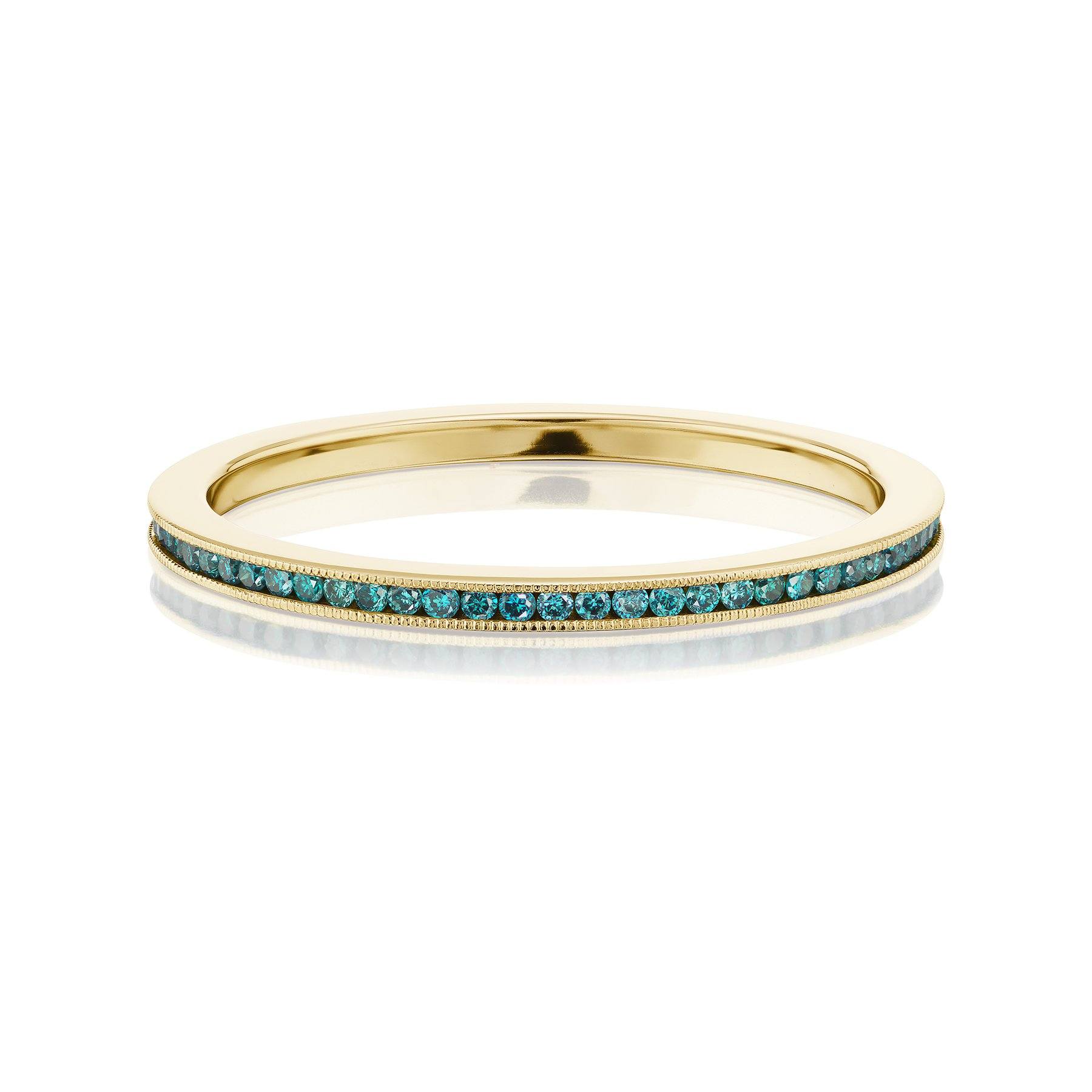 Teal Diamond Eternity Band