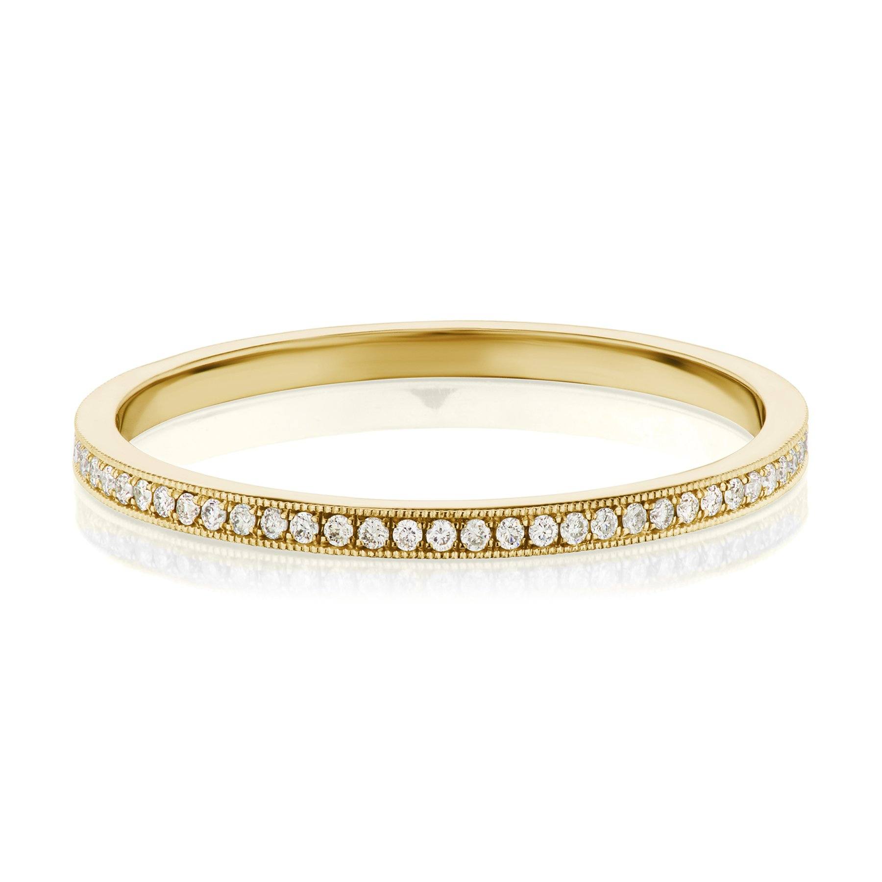 Pave Diamond Wedding Band