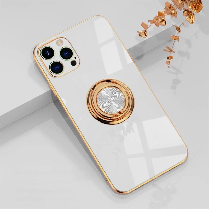 Aere Luxury Plated iPhone Case With Ring