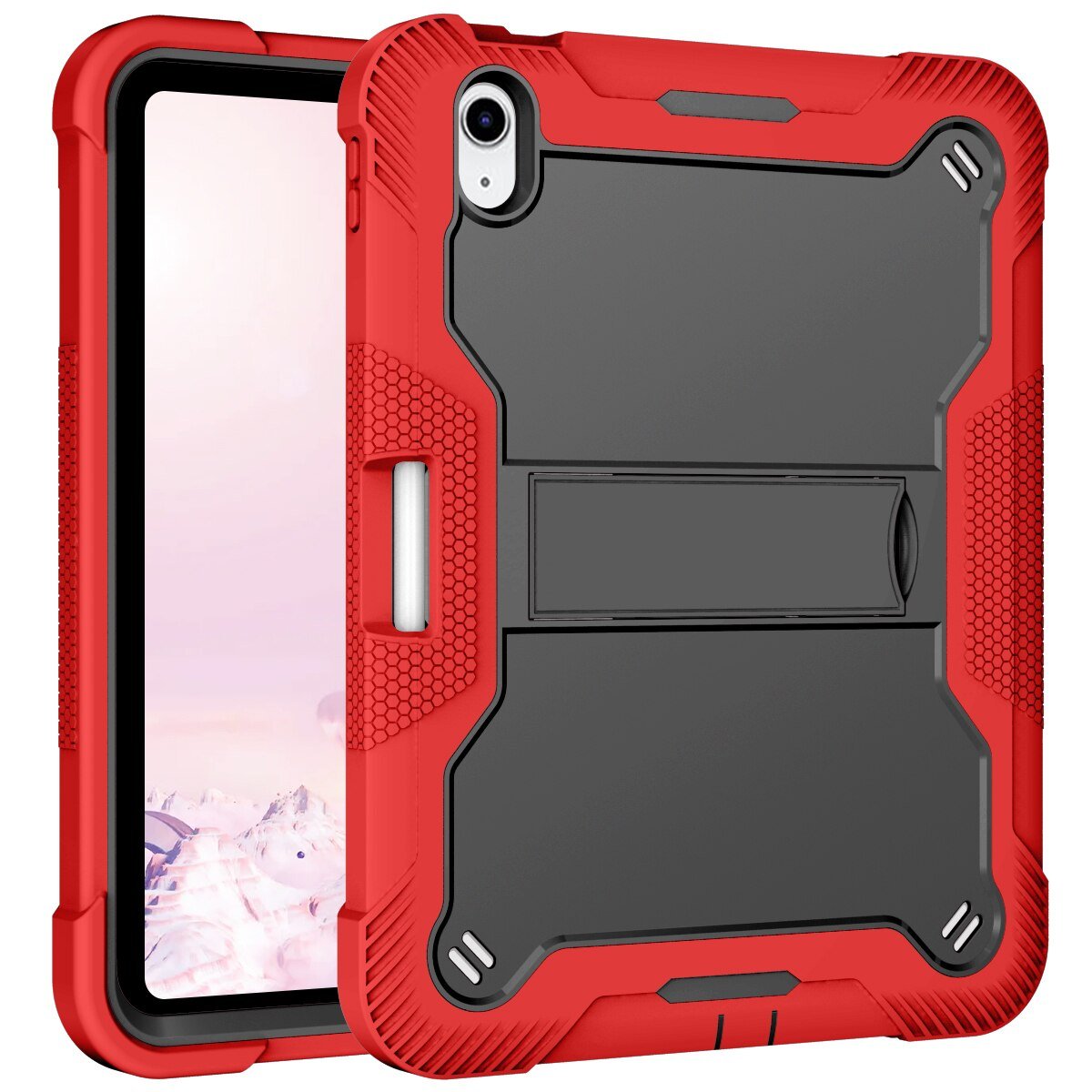 Aeris Heavy Duty Shockproof Silicone Case for iPad 10th Generation w/ Pencil Holder & Kickstand