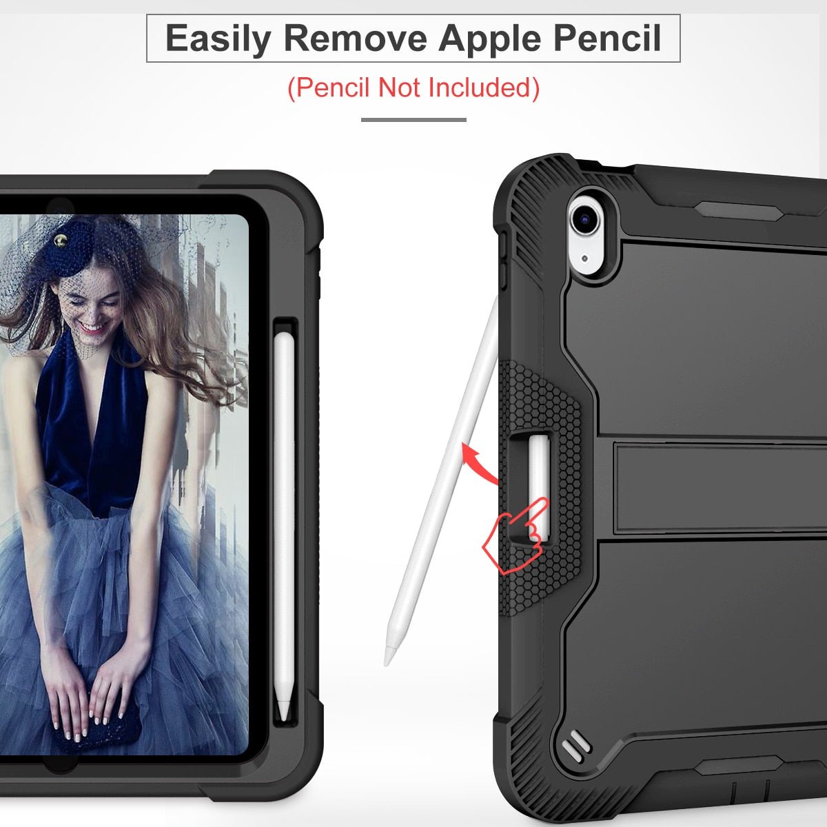 Aeris Heavy Duty Shockproof Silicone Case for iPad 10th Generation w/ Pencil Holder & Kickstand