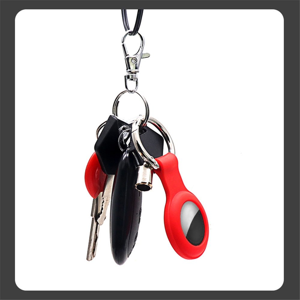 Apta Liquid Silicone Keychain Airtags Case