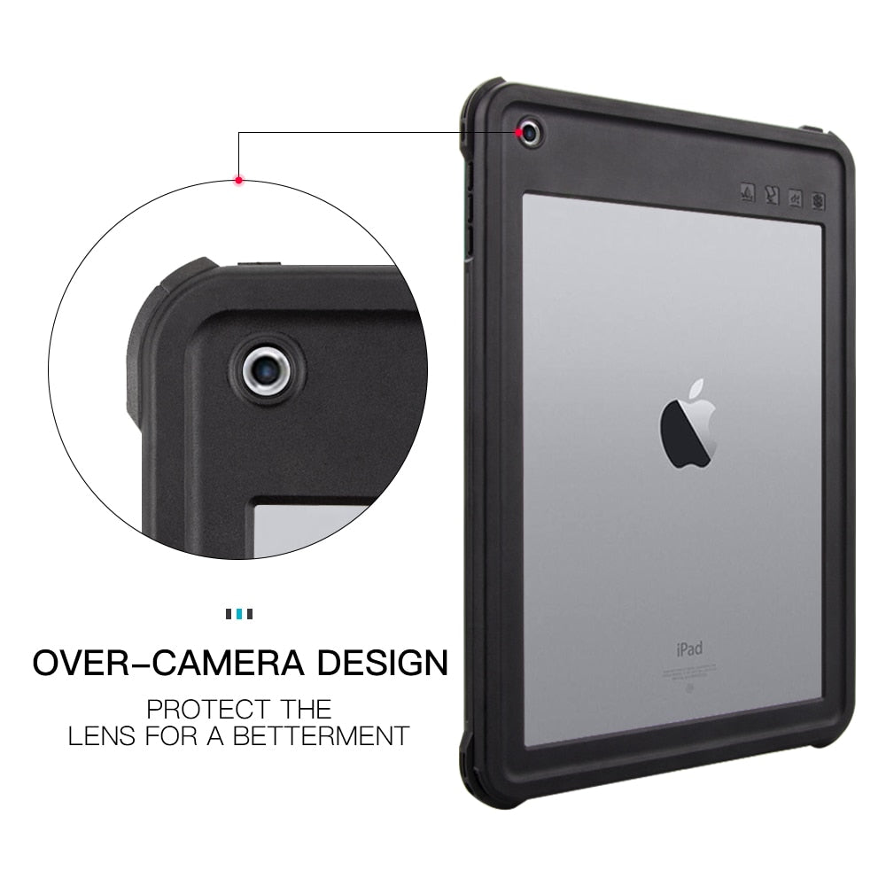 Aurora Waterproof iPad Case With Kickstand And Strap