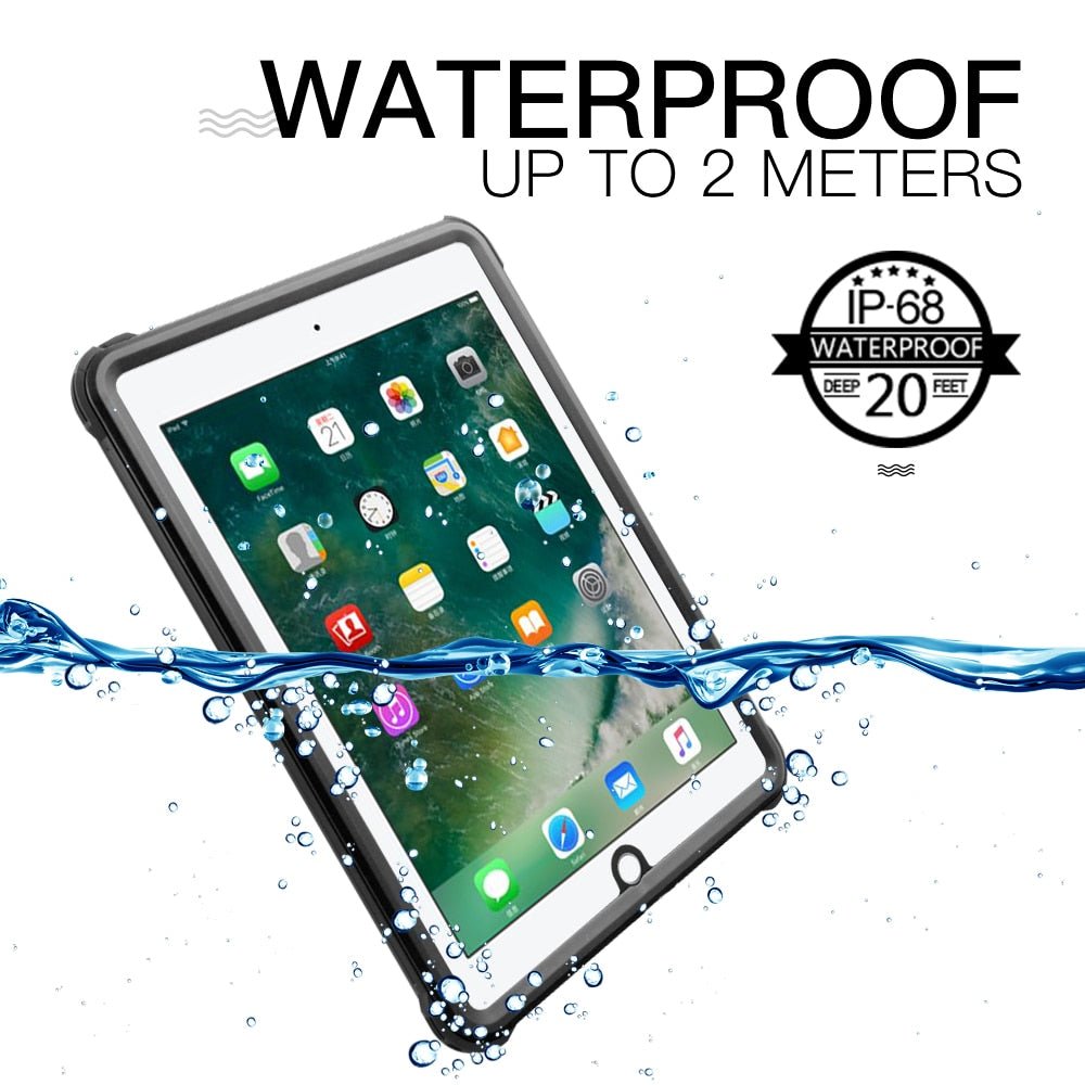 Aurora Waterproof iPad Case With Kickstand And Strap