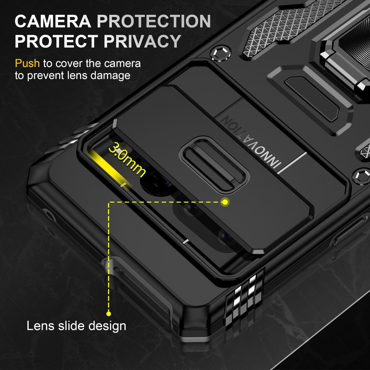 Dare Armor Case with Sliding Camera Lens Protector for Google Pixel