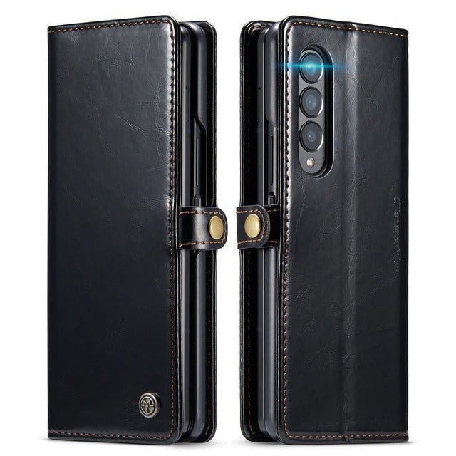 Divina Magnetic Leather Wallet Case for Galaxy Z Fold 3