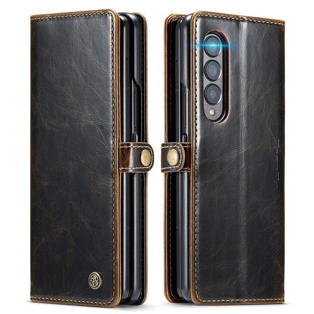 Divina Magnetic Leather Wallet Case for Galaxy Z Fold 3