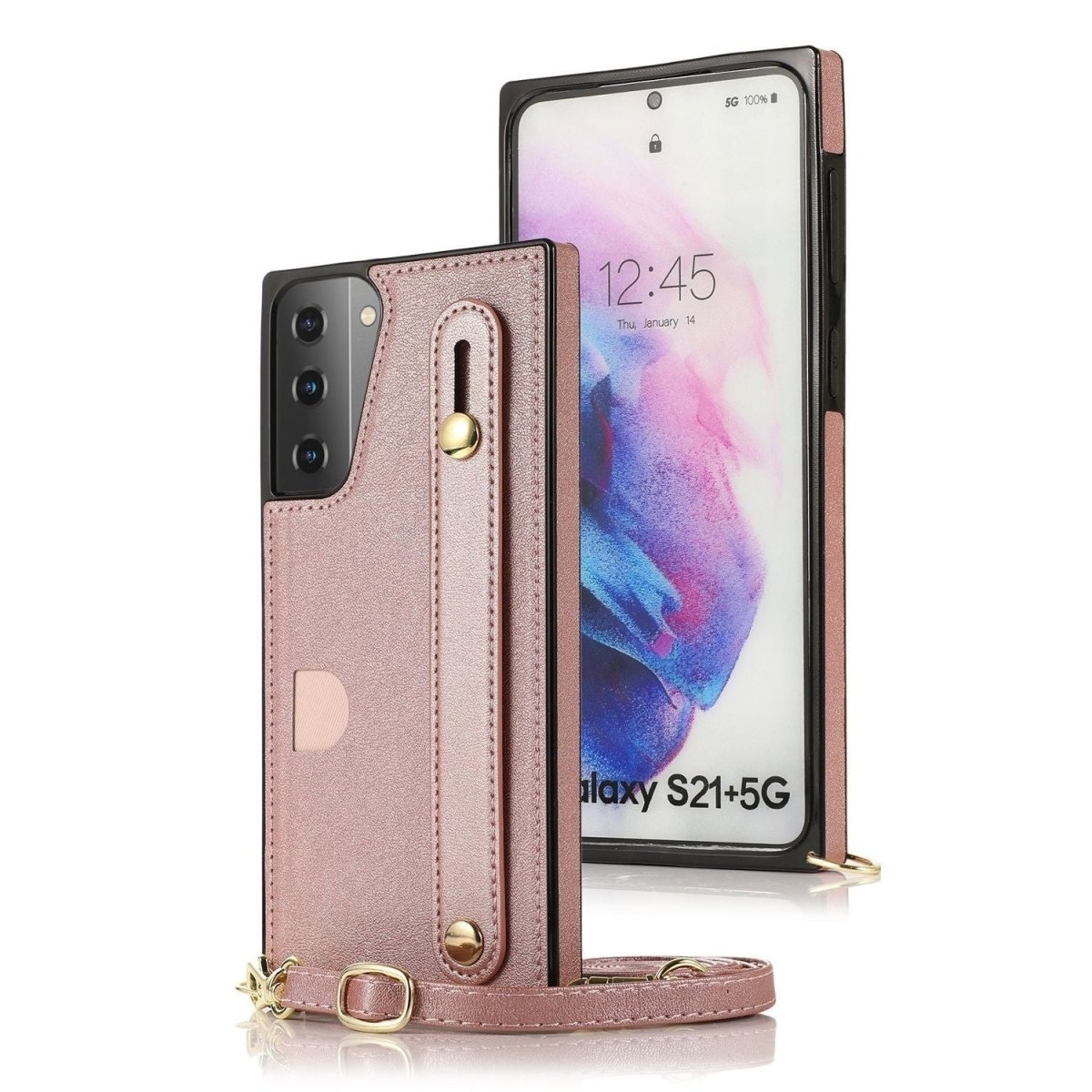 Lapis Slim Leather Galaxy Note Shockproof Case With Wrist Strap